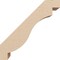 Ekena Millwork 3-inch W x 8-inch D x 8-inch H Copenhagen Rough Cedar Woodgrain TimberThane Knee Brace, Primed BRCUR03X08X08CHGRCPR - alternate 3